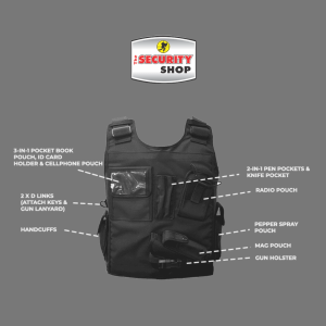 Reaction Officer Bullet Proof Vest level 11 Soft Armour 9mm to .357 magnum Plates can be added to GEQR0158