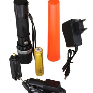 TORCH RECHARGEABLE TRAFFIC WAND 18650mAh 3 Mode Traffic Control Torch with Signal Wand QS102 (NO NAME BRAND)