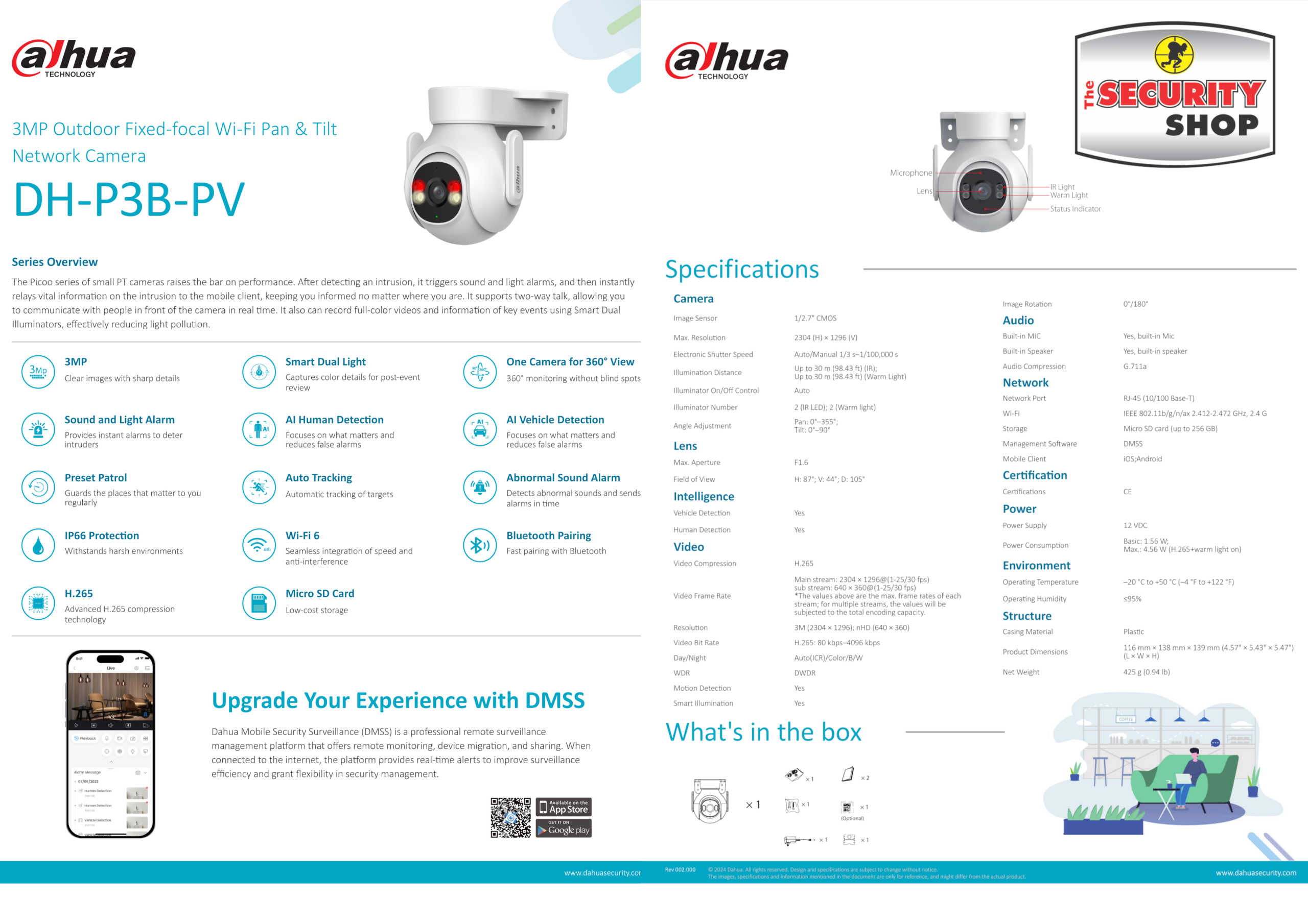 Dahua wifi P3B-PV_S0_