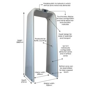 SuperSearch 6000 Multi Zone Walk Through Metal Detector METD0008