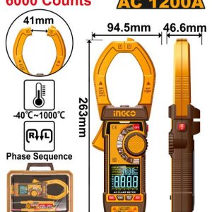 Digital AC Clamp Meter 1000A (6000 counts) INGCODCM610001