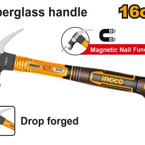 INGCO Claw Hammer 16oz (450g) HCH81016 | Fiberglass Handle Hammer | Zimbabwe