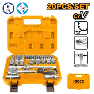 20 pcs 1/2'' Socket Set INGCOHKTS12201