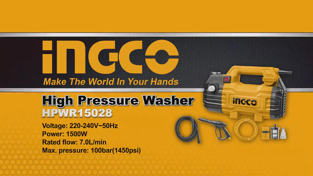 High Pressure Washer 1500W INGCOHPWR15028