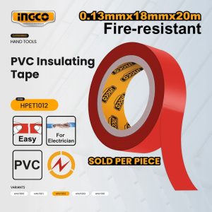 PVC Insulating Tape Red X Pack of 10 INGCOHPET1012