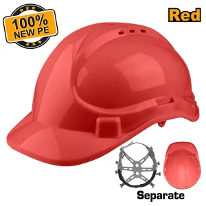 Safety Helmet with Vents Red INGCOHSH804