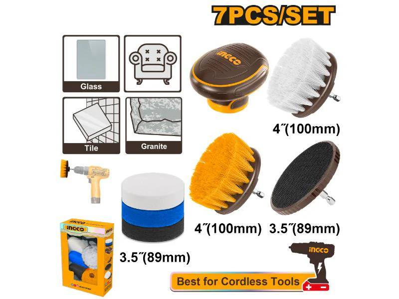 7PCS CLEANING BRUSH SET INGCOWCB0701