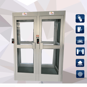 MAT DOUBLE SECURITY BOOTH - ALUMINIUM LOGICS AND PSU 1800W X 900D X 2200H AXEC0186B