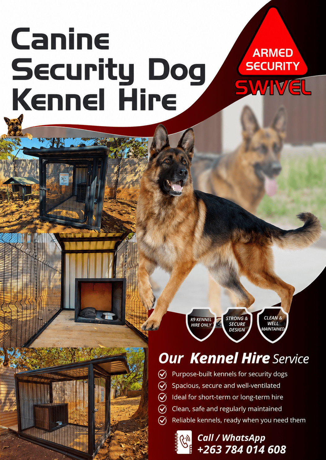 PJM Canine Security Dog Kennel Hire per month